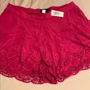 Torrid Hot pink lace shorts